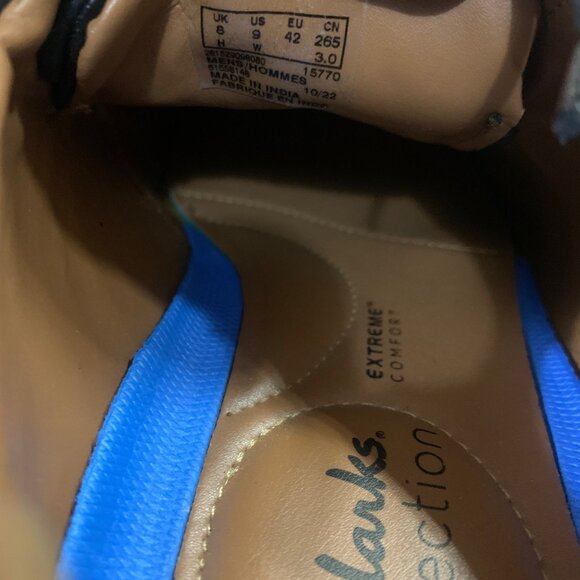 Clarks Men's Dress Shoes Whiddon Pace Black Leather Oxfords Lace-Up Size 9 W - Picture 3 of 10